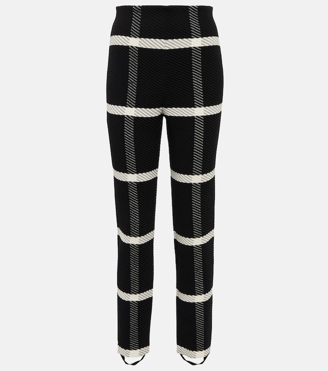 Checked wool-blend stirrup leggings | Alaïa