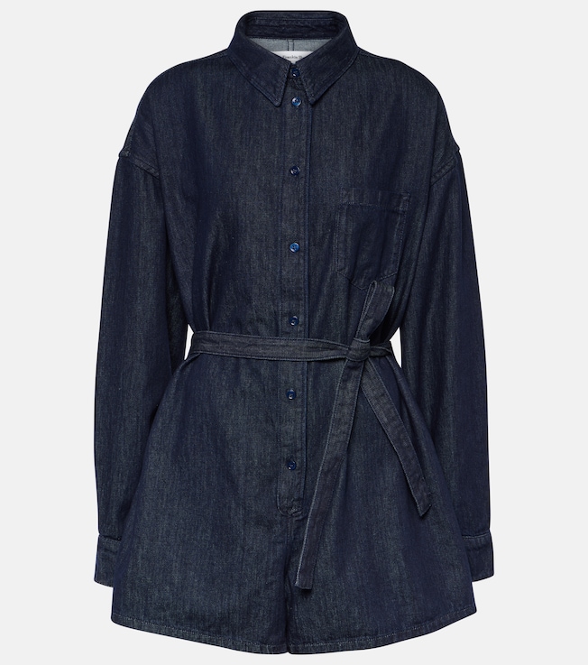 Wren denim playsuit | The Frankie Shop