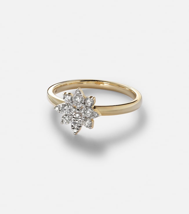 Tea Rose 14kt gold ring with diamonds | Stone and Strand