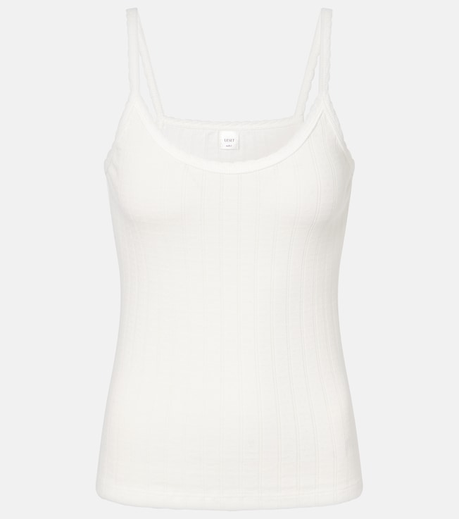 Pointelle cotton tank top | Leset