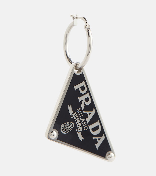 Logo hoop earring | Prada