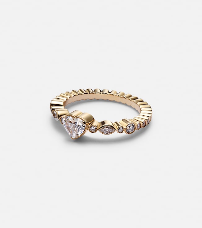 Coeur Ensemble 18kt gold ring with diamonds | Sophie Bille Brahe