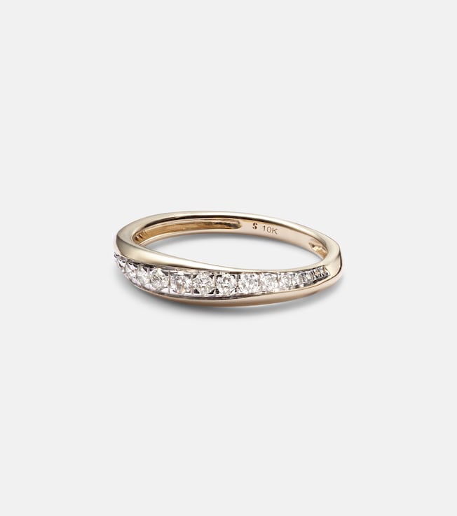 10kt yellow gold ring with diamonds | Stone and Strand