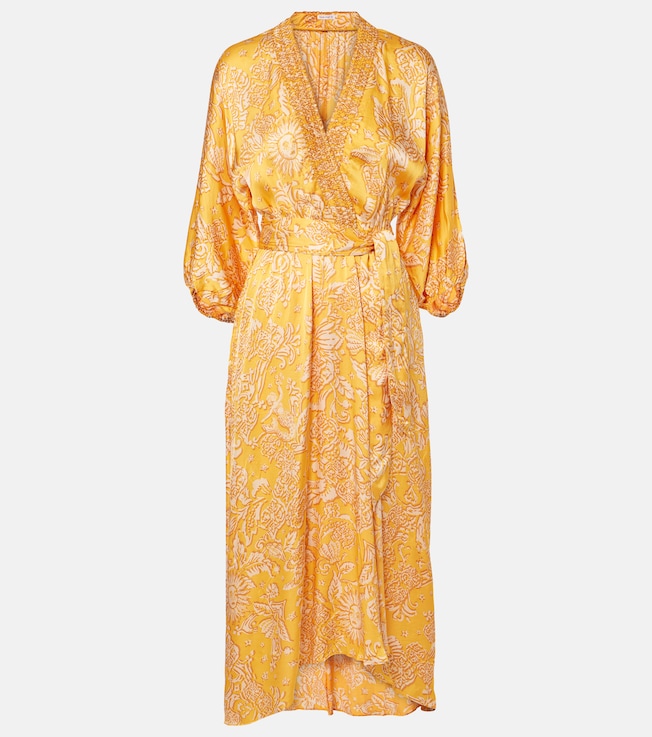 Celie printed asymmetric maxi dress | Poupette St Barth