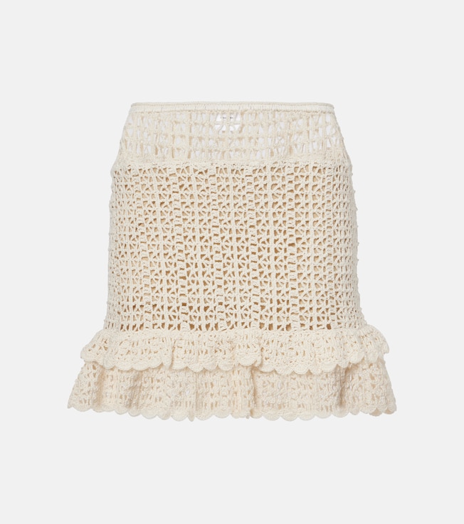 Brigitte crochet cotton miniskirt | Anna Kosturova