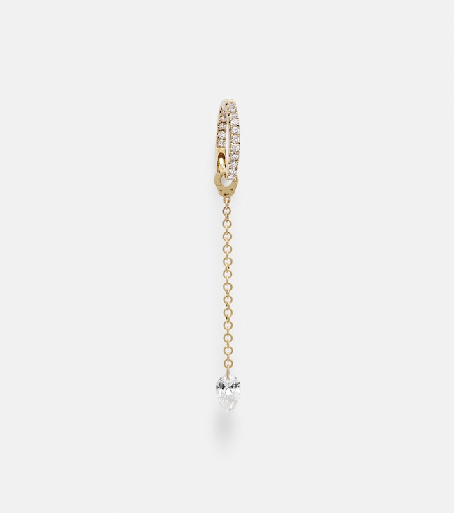 Pendulum 18kt yellow gold single earring with diamonds | Maria Tash