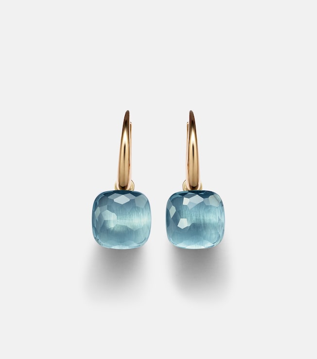 Nudo Petit 18kt gold earrings with topaz | Pomellato