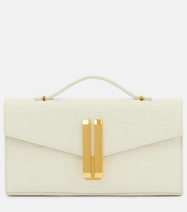 Vancouver croc-effect leather clutch | DeMellier