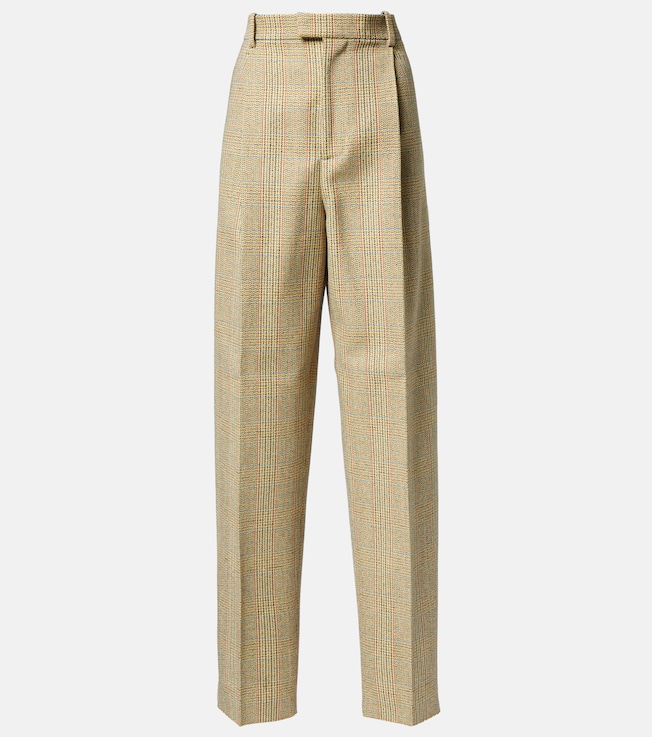 Prince of Wales check straight pants | Bottega Veneta