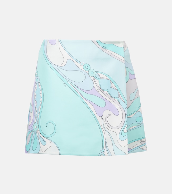 Orchidee silk twill miniskirt | Pucci