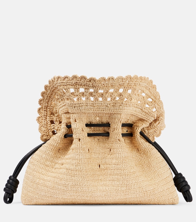 Flamenco Medium raffia clutch | Loewe