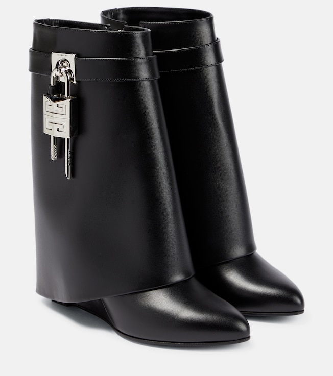 Shark Lock leather ankle boots | Givenchy