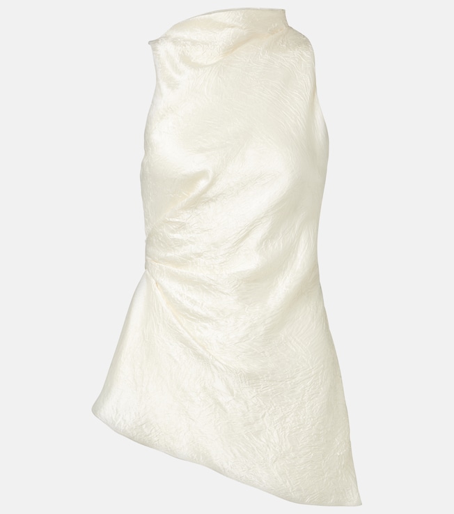 Draped satin top | McQueen