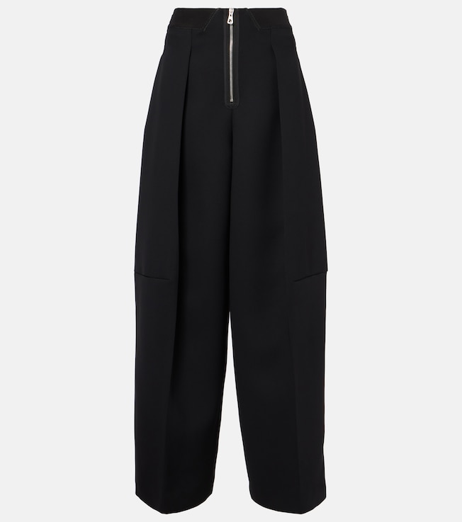 High-rise crêpe wide-leg pants | Jean Paul Gaultier