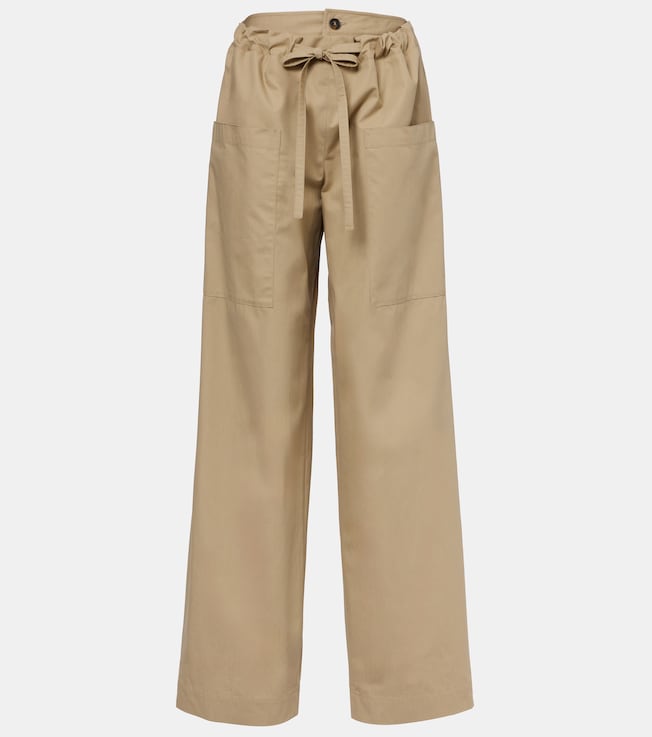 Cotton poplin wide-leg pants  | Tod's