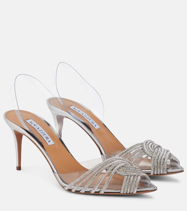Gatsby 75 embellished slingback pumps | Aquazzura