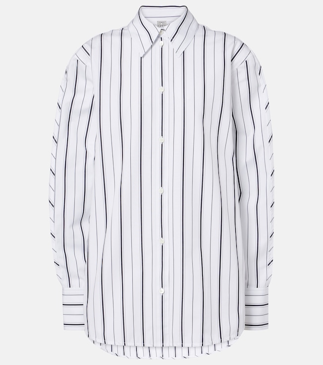 Striped cotton poplin shirt | Toteme