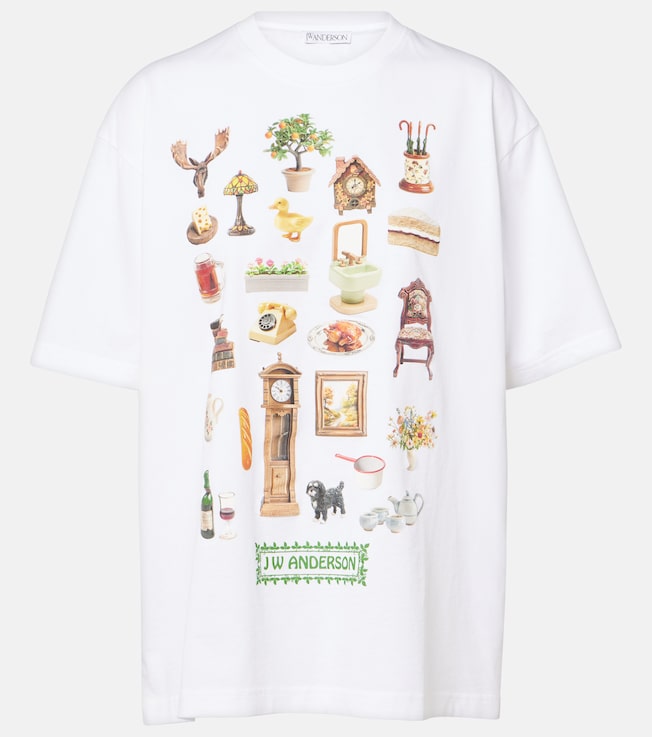 Printed cotton jersey T-shirt | JW Anderson
