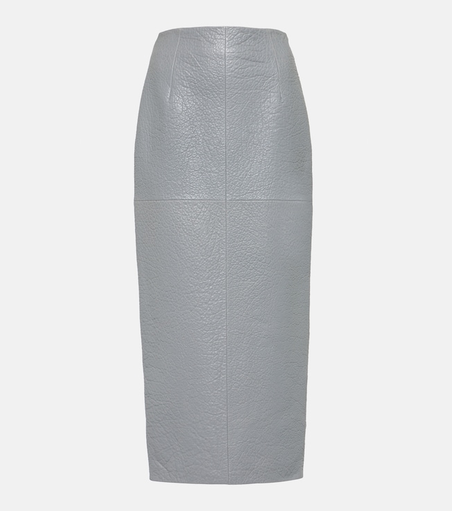 High-rise leather pencil skirt | Prada