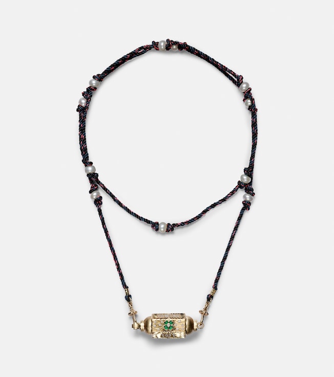 Good Things 14kt gold locket necklace with diamonds and onyx | Marie Lichtenberg