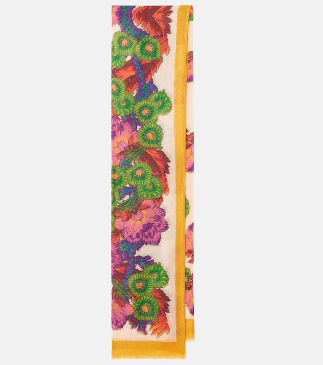 Logo floral twill scarf | Etro