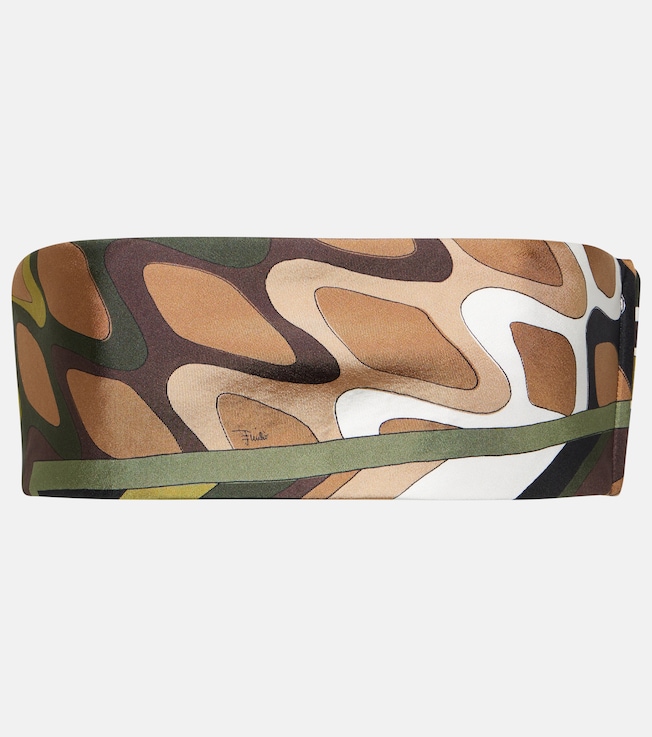 Vivara silk twill bandeau top | Pucci