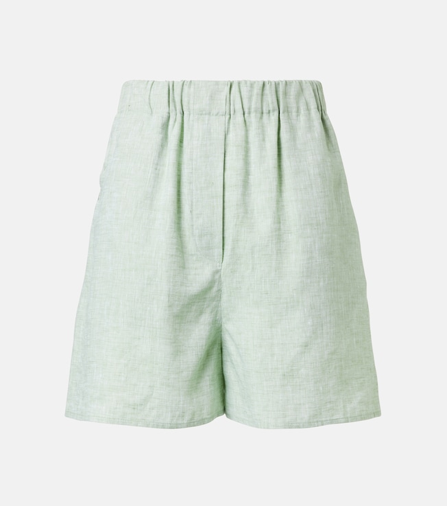 Angelo high-rise linen Bermuda shorts | Loro Piana