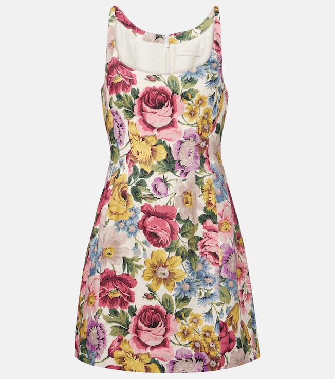 Sanne floral linen minidress | Faithfull