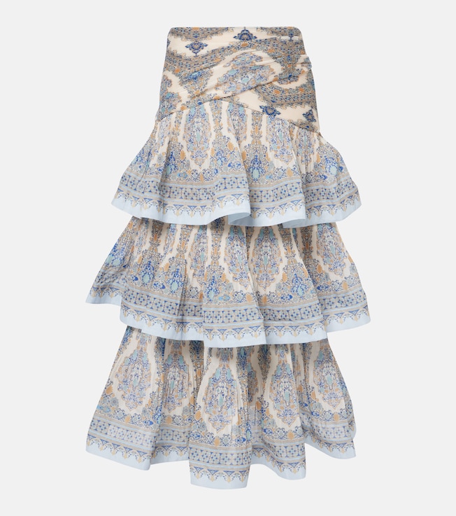 Paisley pleated maxi skirt | Zimmermann