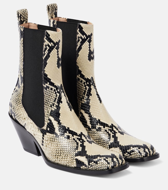 Austin 60 snake-effect leather ankle boots | Khaite
