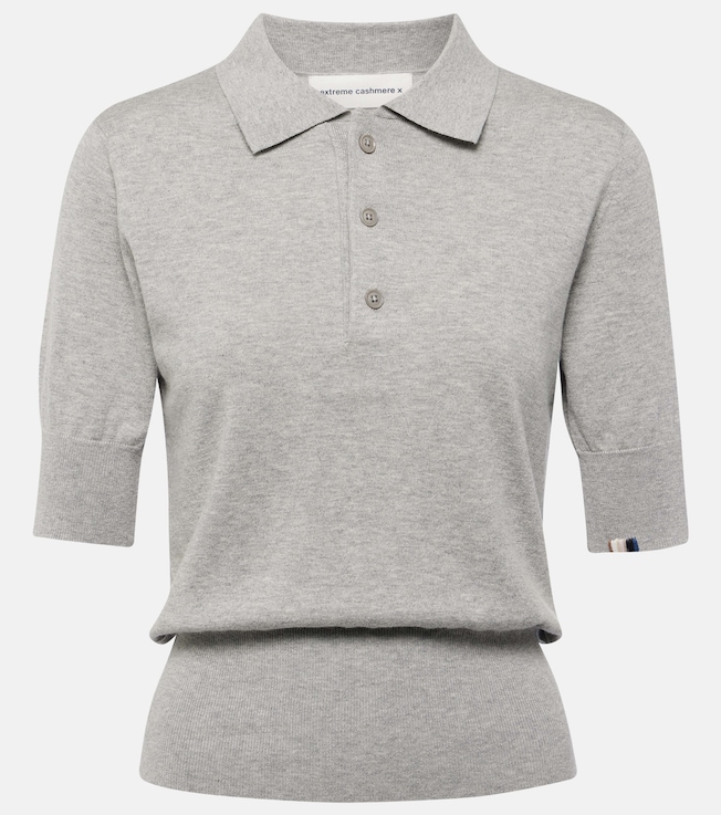 Park cotton and cashmere polo shirt | Extreme Cashmere