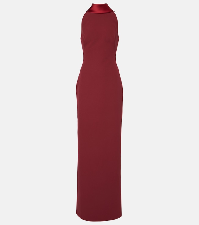 Holliana satin-trimmed crêpe gown | Safiyaa