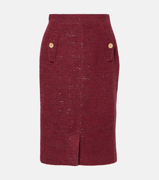 Sequined tweed pencil skirt | Alessandra Rich