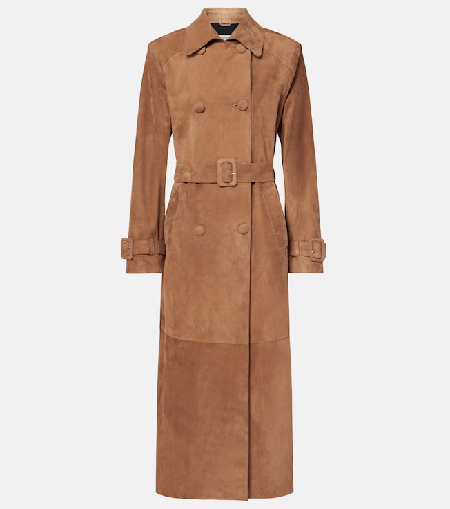 Tate suede trench coat | Nour Hammour