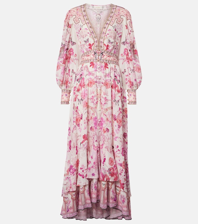 Embellished floral silk maxi dress | Camilla
