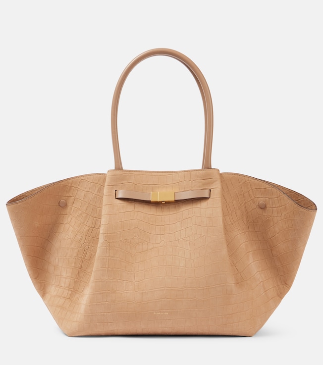 New York croc-effect leather tote bag | DeMellier