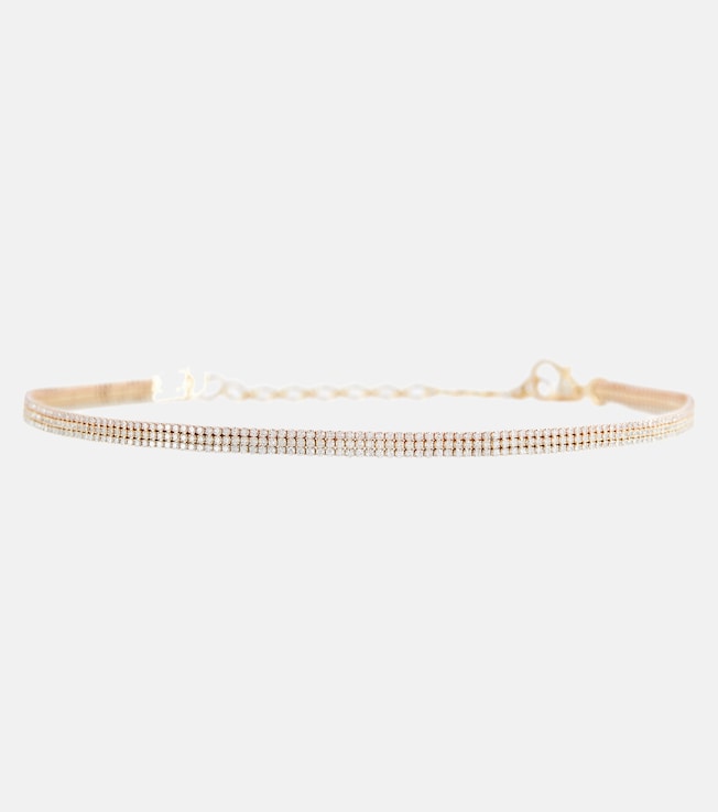 18kt tri-colored gold necklace with diamonds | Shay Jewelry
