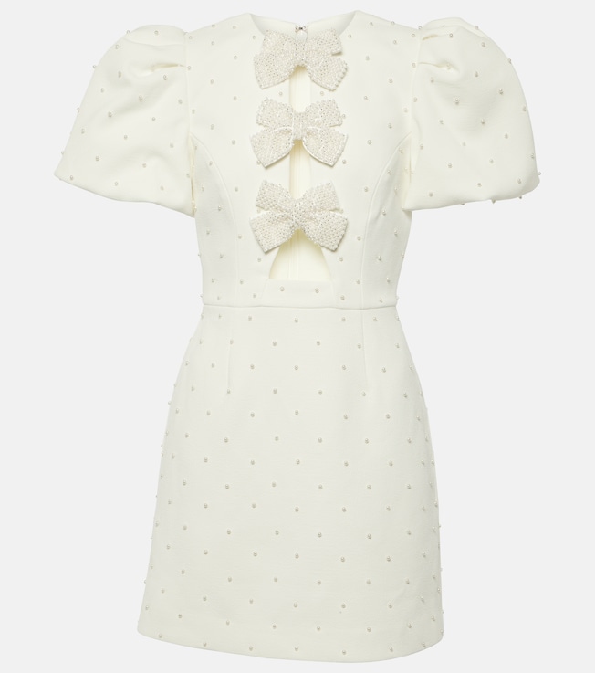Bridal Ophelia bow-detail minidress | Rebecca Vallance