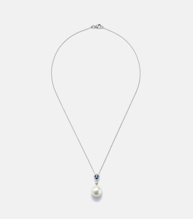 Romance 18kt white gold necklace with sapphires and gemstones | Bucherer Fine Jewellery