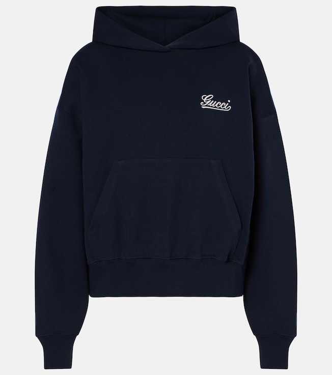 Logo cotton jersey hoodie  | Gucci