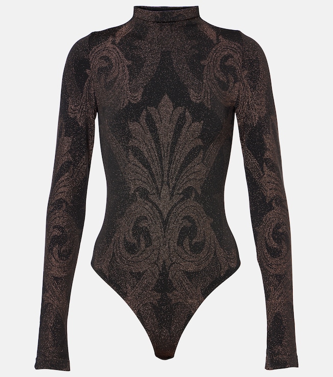 x Etro lamé jacquard bodysuit | Wolford