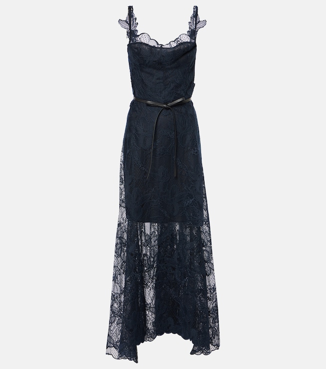 Floral lace midi dress | Oscar de la Renta