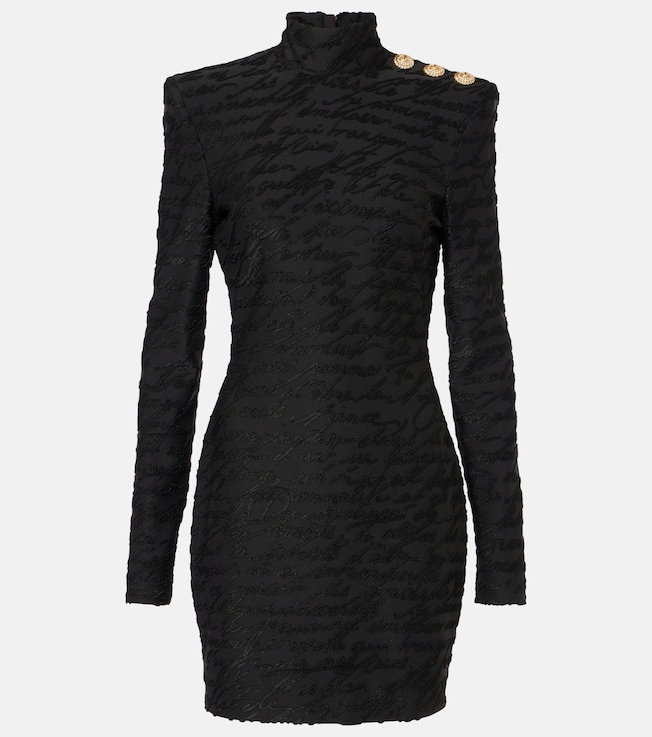 Lettre D'Amour jacquard minidress | Balmain