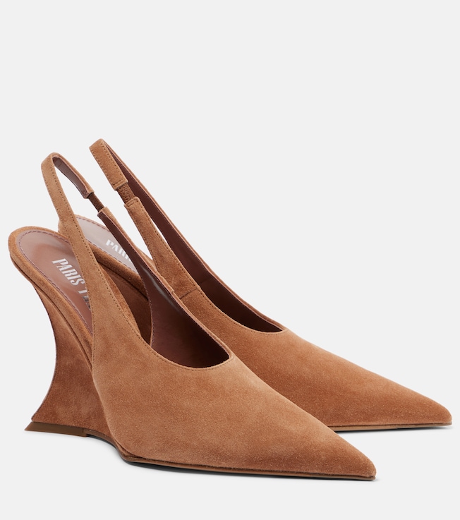 Nina 105 suede slingback pumps | Paris Texas