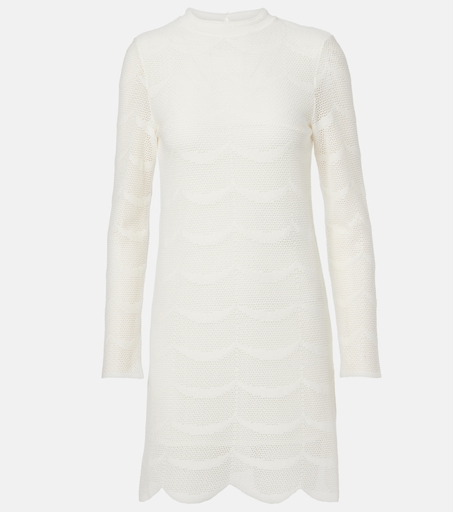 Knitted scalloped cotton and silk minidress | Tom Ford