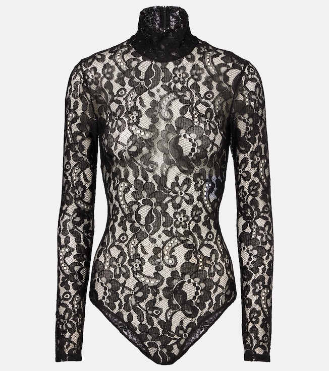 Lace turtleneck bodysuit | Valentino
