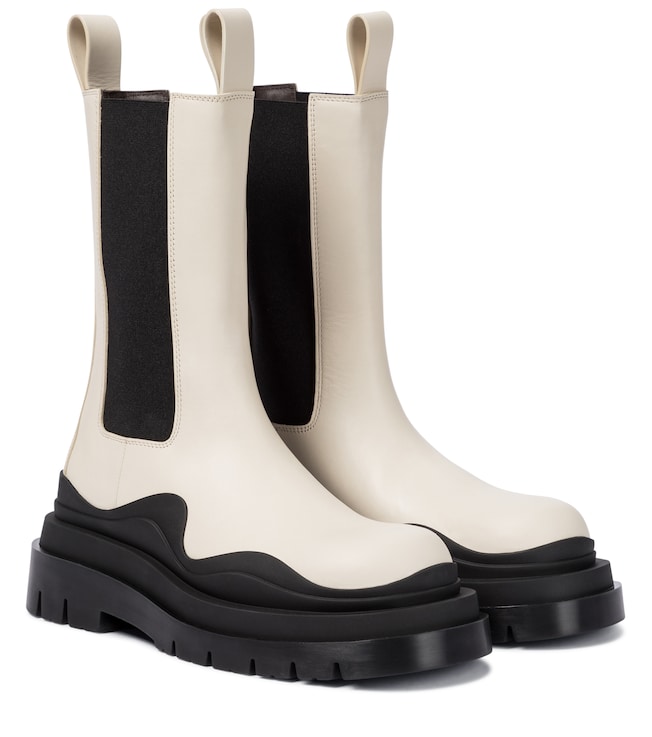 Tire leather ankle boots | Bottega Veneta
