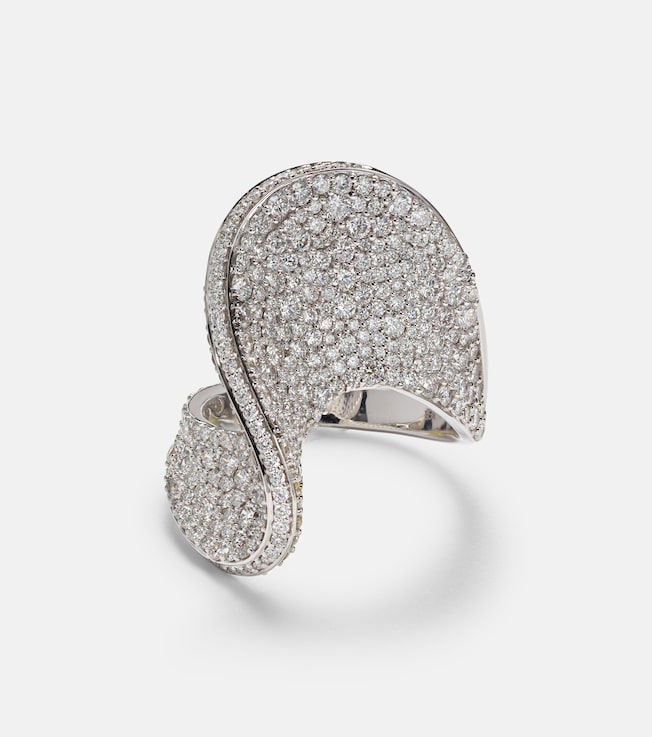 18kt white gold ring with diamonds | Kamyen