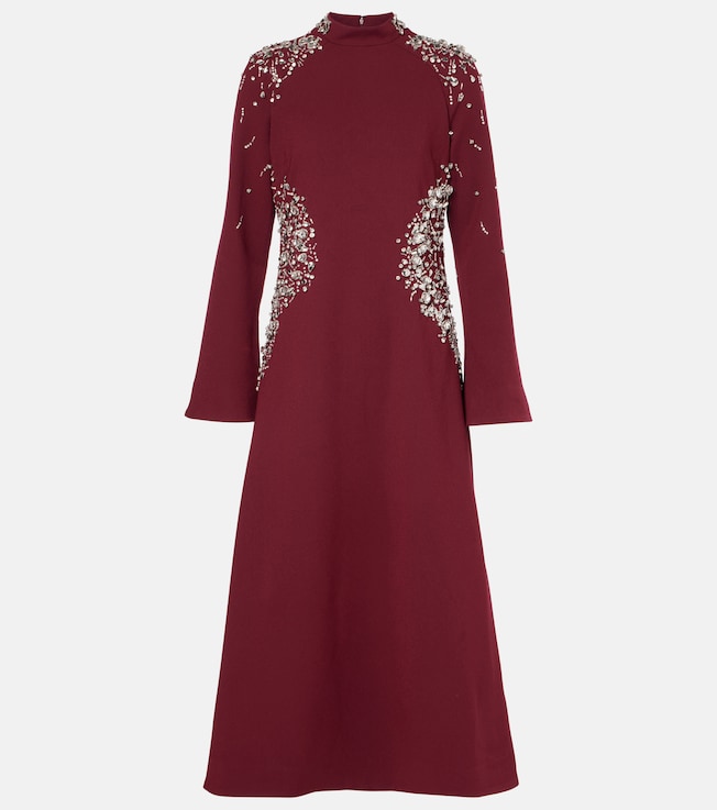 Odetta embellished crêpe midi dress | Simkhai