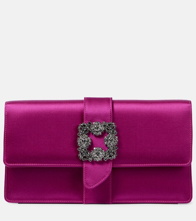 Capri embellished satin clutch | Manolo Blahnik